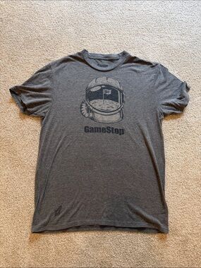 GameStop Gray Graphic “To The Moon” Astronaut T-Shirt